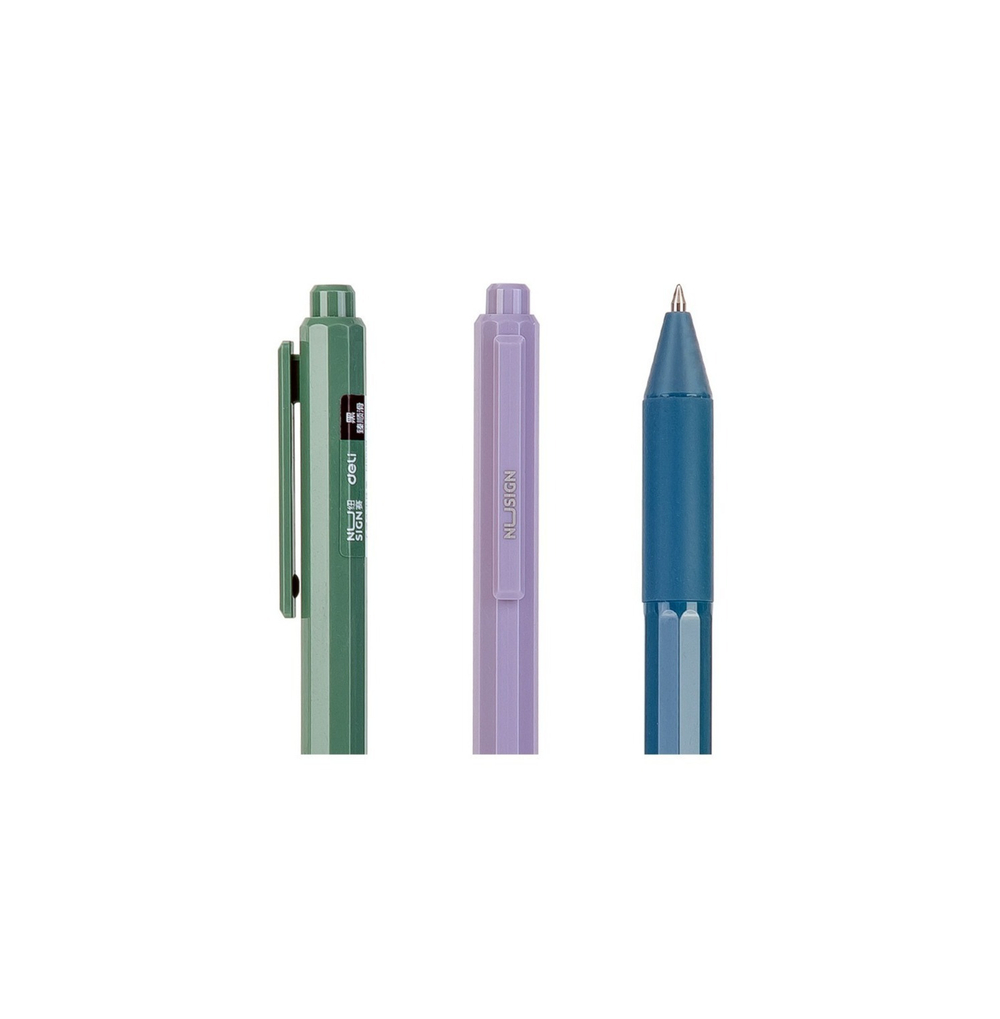 Ручка гелевая Deli Nusign 0.5мм, черная, резиновый манжета NS559