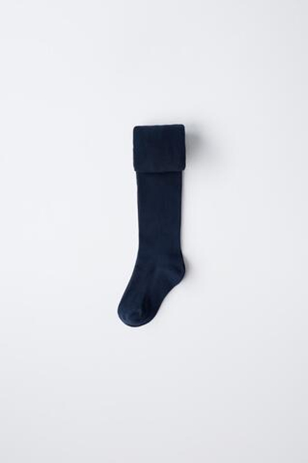 ZARA ОДНОТОННЫЕ КОЛГОТКИ, МОРСКОЙ СИНИЙ