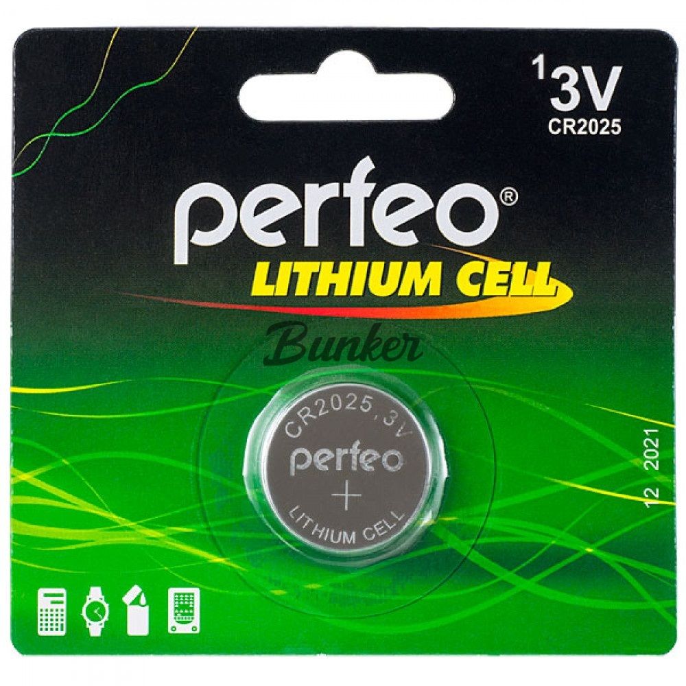 Элем.пит. CR2025-1BL Perfeo Lithium Cell (1/30)