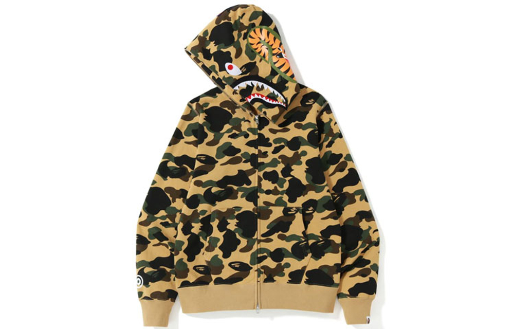 A Bathing Ape 1st Camo Shark Full Zip Худи Fw22 желтый