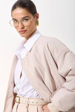 Куртка бомбер цвета экрю