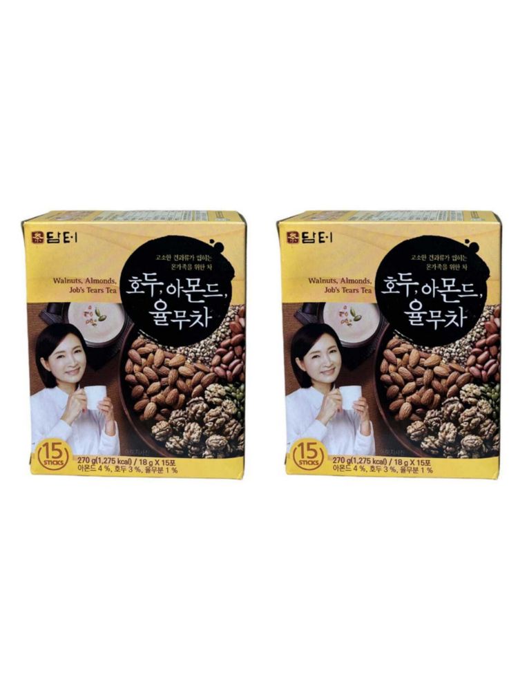 Корейский чай Damtuh Walnuts Almond Job&#39;s Tears 15 саше 2 шт