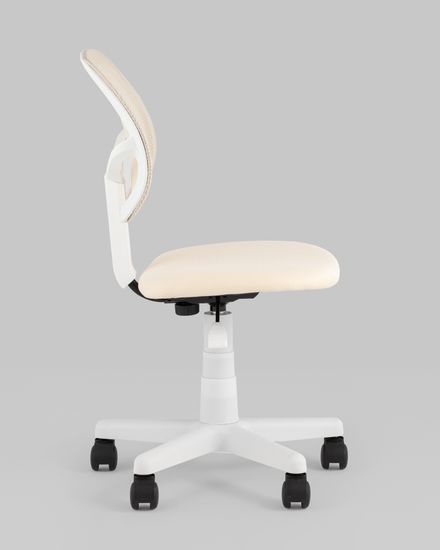 Кресло компьютерное детское ЛОЛО бежевый пластик белый