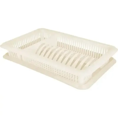 Сушилка для посуды Plast Team с поддоном 1-а ярусная 480х85 мм молочный туман