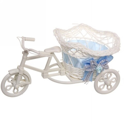 Кашпо для цветов «Велосипед» 23*12см плетеное, волна ДоброСад