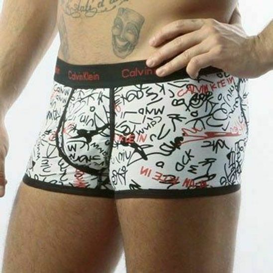 Мужские трусы боксеры Calvin Klein 365 print Black Signature