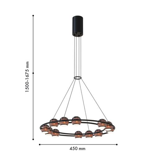 Подвесная светодиодная люстра Favourite Sturm 4561-12P