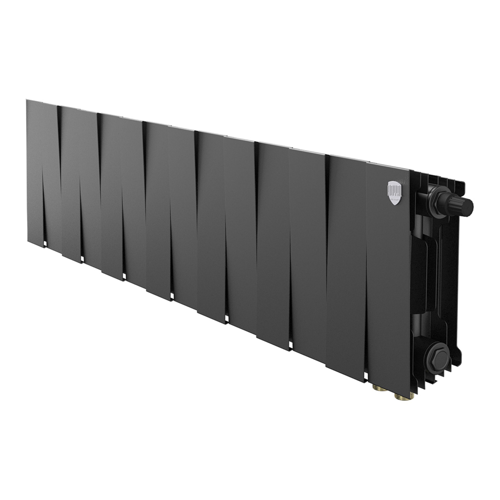 Радиатор биметаллический Royal Thermo PianoForte 200 Noir Sable 14 секций VDR (нижнее правое подключение)