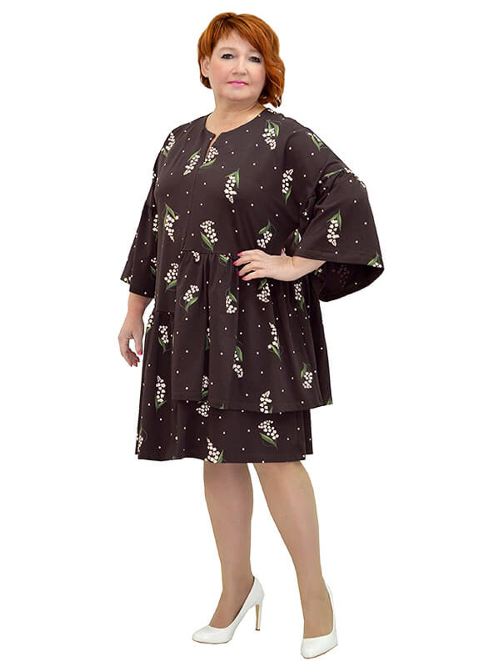 Платье-туника из вискозы Брауни