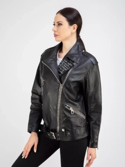 Кожаная куртка демисезонная оверсайз косуха