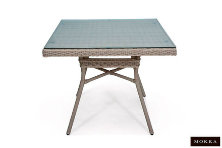 Стол обеденный квадратный MOKKA VILLA ROSA, серо-коричневый