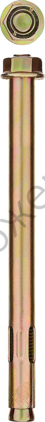 ЗУБР М12 x 129 мм, анкерный болт с гайкой, 10 шт, Профессионал (302342-12-129)