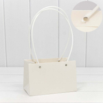 Пакет подарочный 19х12х10.5см Ваза для цветов (Белый)