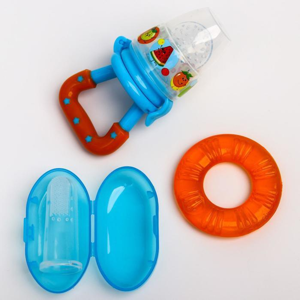 5078210 Набор: соска для прикорма, прорезыватель, зубная щётка  "Фруктики"