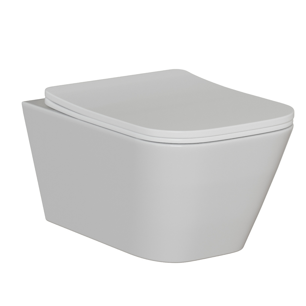 Унитаз подвесной безободковый WAVE EGO Tornado3.0 сид. дюропласт, м/л, быстр, БЕЛЫЙ глянец (XL)