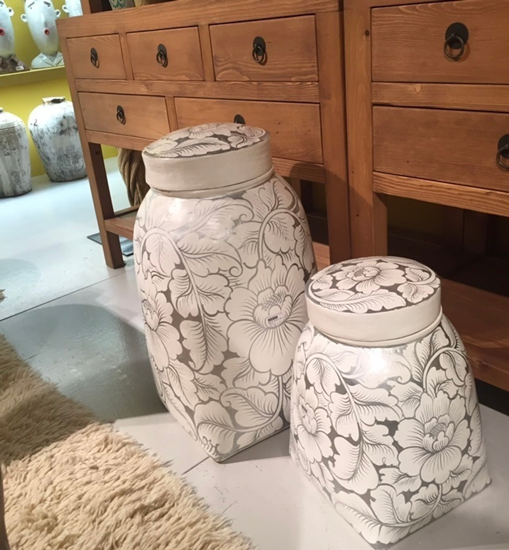 Ваза с крышкой [Арт. SBM.092/WHSI]