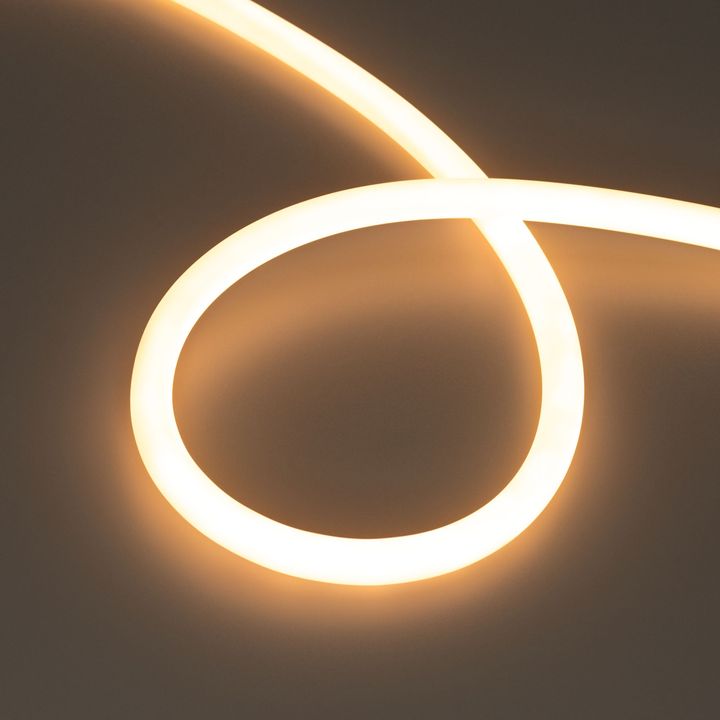 Светодиодная лента герметичная MOONLIGHT-TOP-S-M560-D13mm 24V Warm2300 (13 W/m, IP65, 5m, wire x1, трос) Arlight 043814