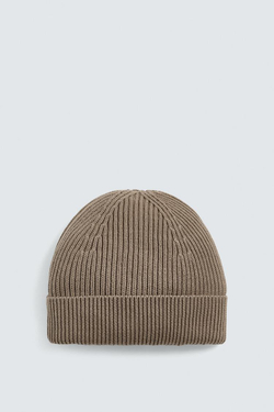 ZARA БАЗОВАЯ ТРИКОТАЖНАЯ ШАПКА, СЕРО-КОРИЧНЕВЫЙ