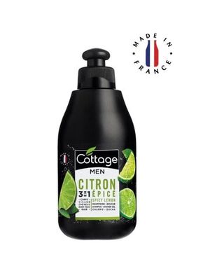 COTTAGE Мужской Шампунь для волос и ГЕЛЬ для душа ПРЯНЫЙ ЛАЙМ /Shampoo-Shower Gel Spicy Lemon 250мл