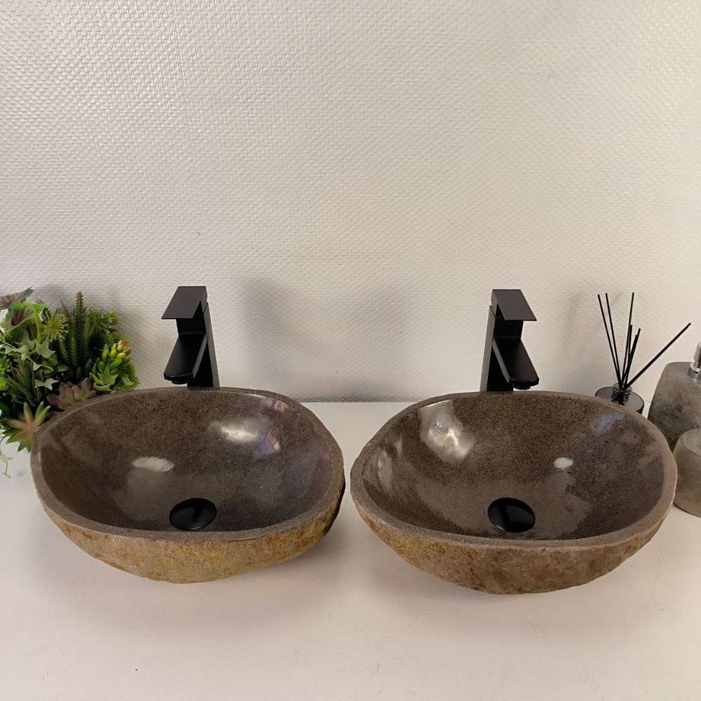 Раковина из речного камня ПАРА! RS-65542 44*33*14 0865