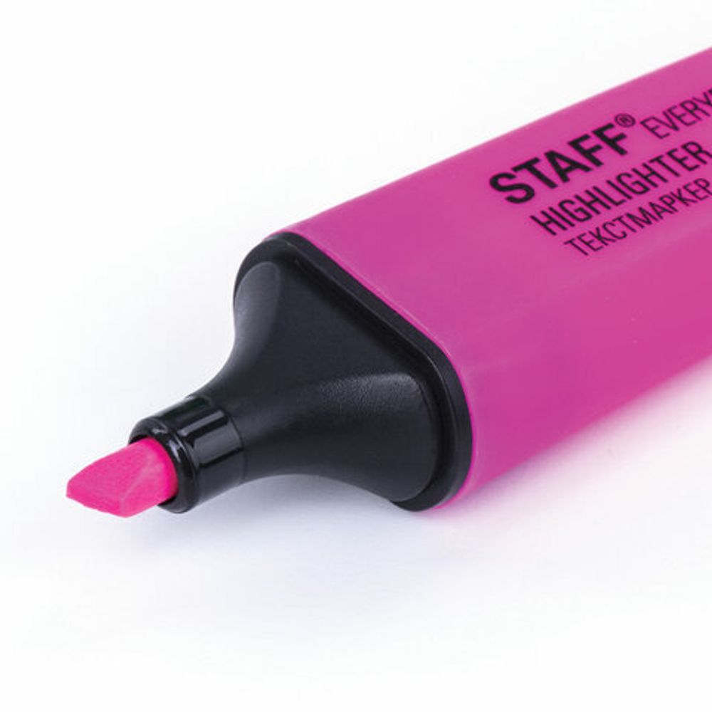 Текстовыделитель STAFF "EVERYDAY HL-638", РОЗОВЫЙ, линия 1-5 мм, 151641