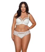 Кремовые трусики-слипы из эластичной ткани и кружева Novato (Размер: XXL) (Цвет: кремовый)