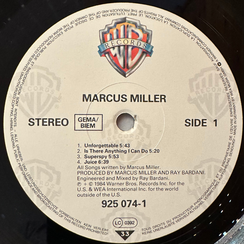 Marcus Miller ‎– Marcus Miller (Германия 1984г.)