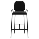 Стул барный Ror, 2 frame, велюр, черный/черный