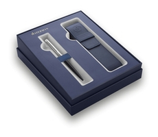 Подарочный набор Шариковая ручка Waterman Hemisphere Entry Point Stainless Steel with Black Lacquer с чехлом