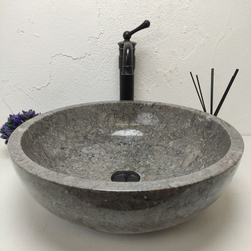 Раковина из мрамора Bowl Grey BM-61186 Tin Lip 45*45*15