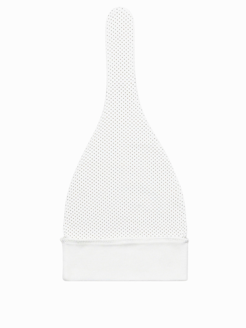 Шапочка-узелок Горошек beige