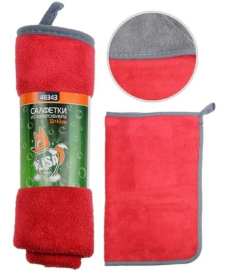 Салфетка микрофибра "Li-Sa" ( 1шт) 32х43см 48871 (LS0105) для сушки и полировки