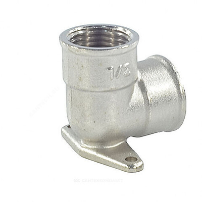 Угольник латунь никель установочный Ду 15 (1/2") 2 отверстия ВР/ВР SantechSystems