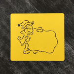 Бык №52 с большой табличкой