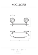 Полка Migliore Montecarlo 31589 L40 хром