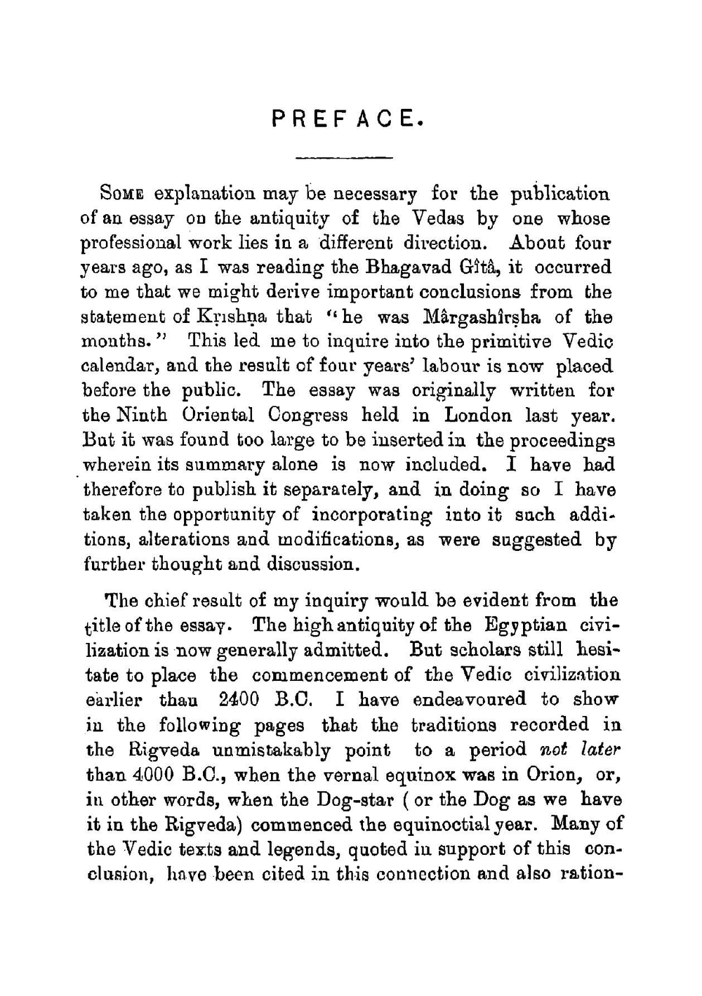 Orion or the antiquity of the vedas | Bal Gangadhar. Tilak