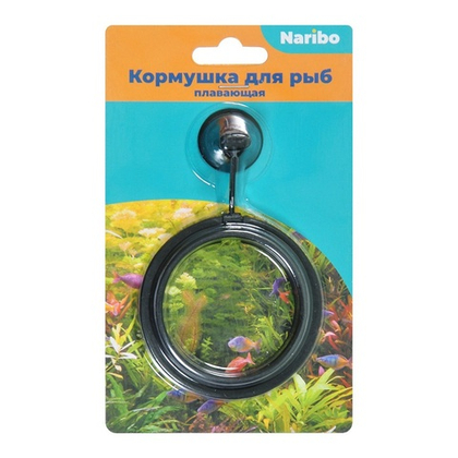 NARIBO Кормушка пластиковая на присоске круглая