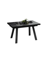 Стол кухонный Керамика черный мрамор 140(200)х85х76 см