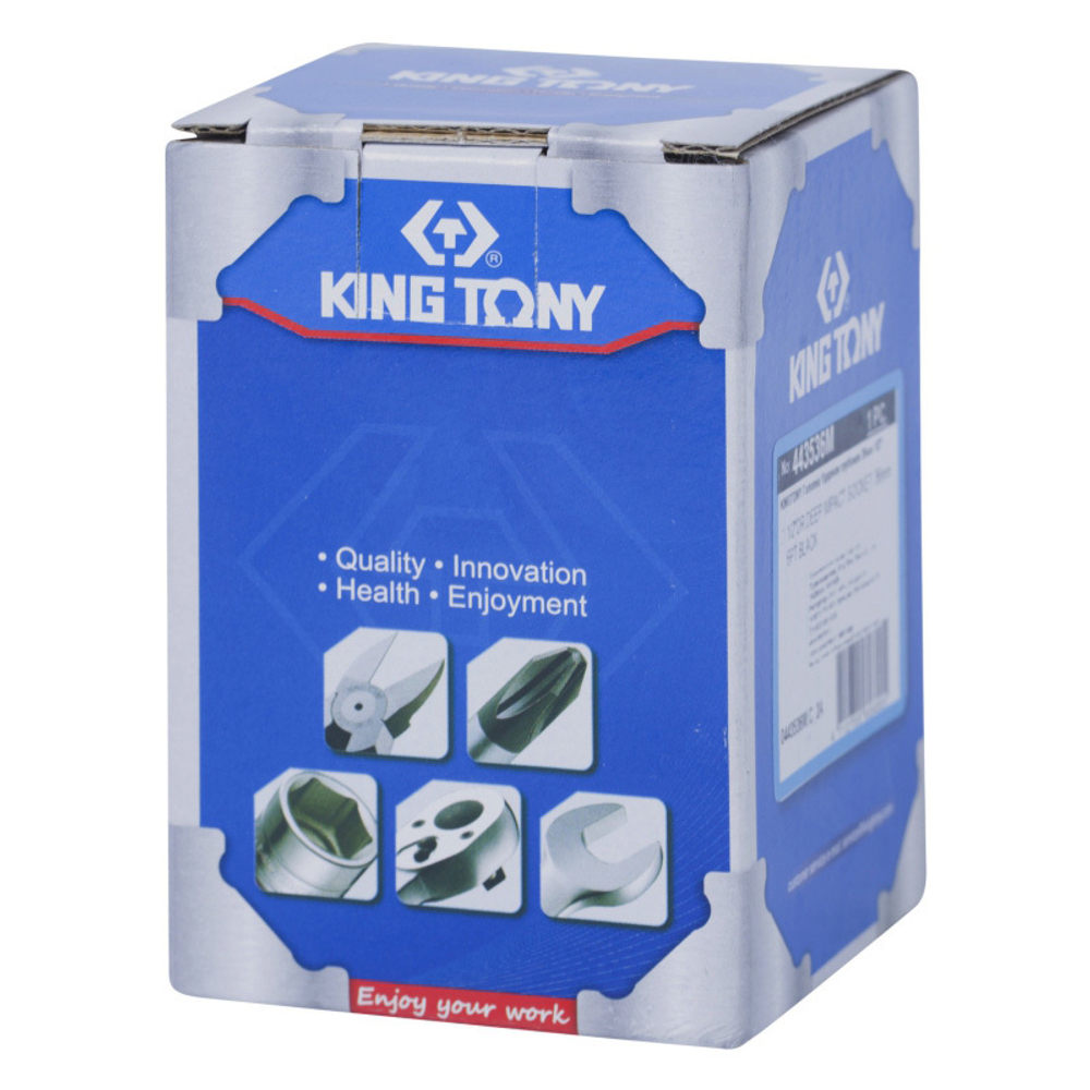 Головка торцевая ударная глубокая шестигранная 1/2&quot;, 38 мм KING TONY 443538M