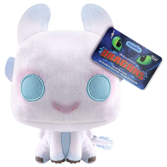 Фигурка плюшевая Funko Plush How to Train Your Dragon Light Fury 7" 81182 / Фигурка плюшевая Фанко ПОП! по мотивам мультфильма "Как приручить дракона", Дневная Фурия