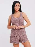 Пижама женская с шортами лапша