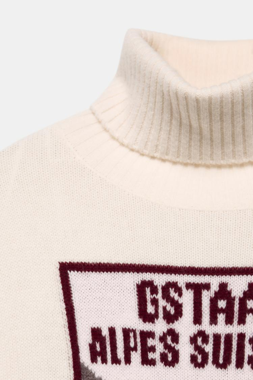 ZARA СВИТЕР ИЗ СМЕСОВОЙ ШЕРСТИ, ЭКРЮ