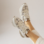 Кроссовки из натуральной кожи с вставками из твида