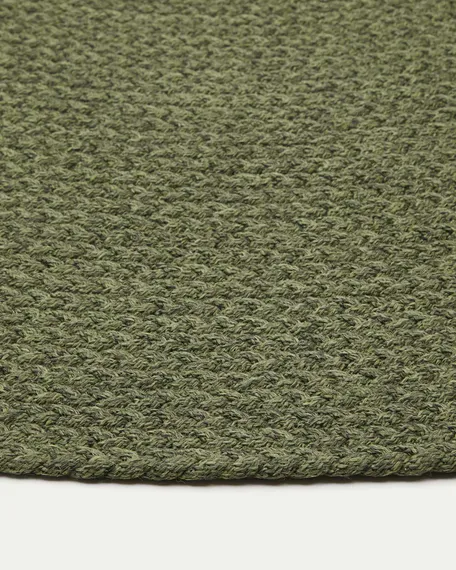 Despas Зеленый круглый ковер из синтетических волокон