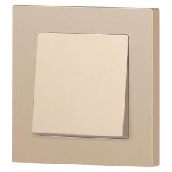 Кнопка Intro Accent 6-109-04 10А-250В IP20 СУ AL/CU шампань