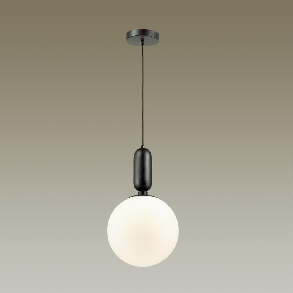 4671/1 PENDANT ODL20 393 черный/белый Подвес E27 1*40W (тип лампы СВЕЧА ) 220V OKIA