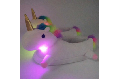 Тапочки FunFur Единорог-1 светящиеся Белый