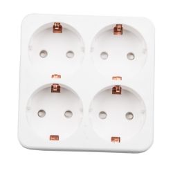 S-GES4-16S WHITE Разветвитель сетевой. с-з. 4 гнезда. 16А. 3500Вт. Белый. ТМ Uniel