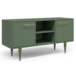 Тумба под ТВ Арт Колор matte 117см Классик Голд Зеленый нефрит матовый