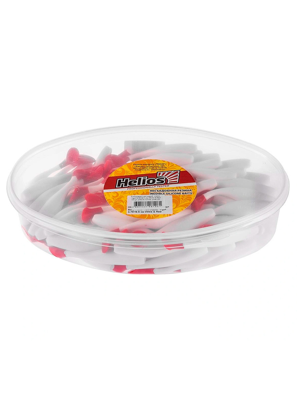 Виброхвост несъедобный Helios Vigor 3,75"/9.5 см Silver Sparkles & Fio LT 100шт. (HS-6-037-N)